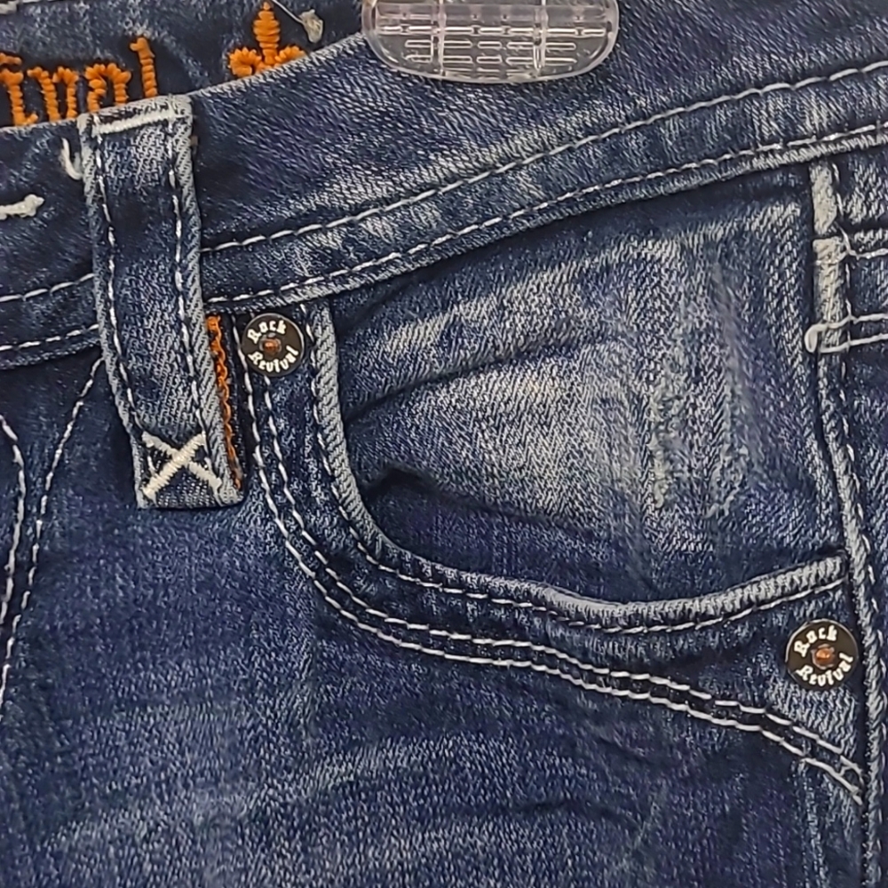 Rock Revival Alivia jeans straight leg size 26 in excellent condition. - Picture 3 of 11